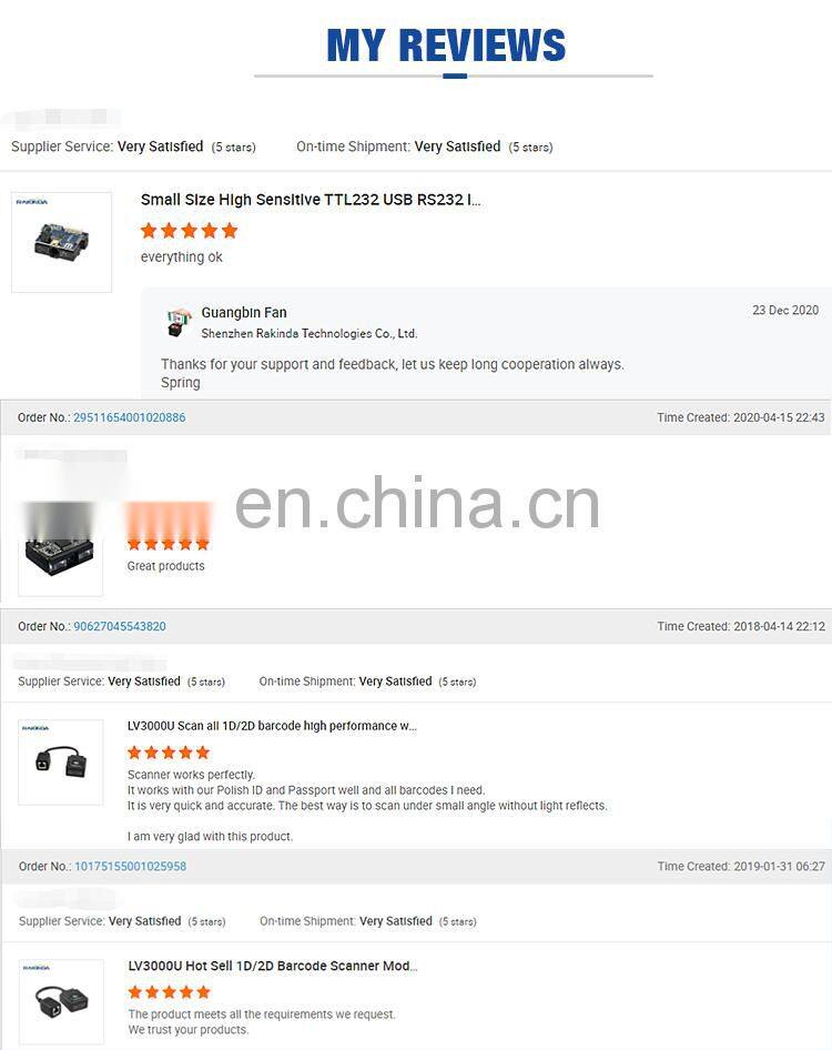 CCD 3mil Auto Sense Arduino USB RS232 1D Barcode Scanner for Self-service Machine