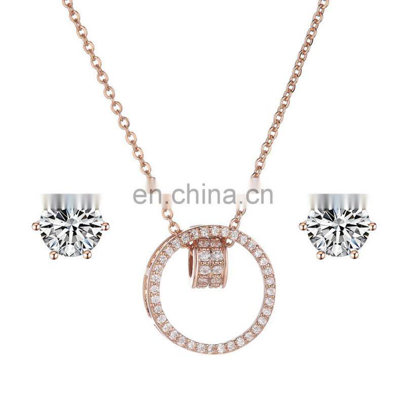 SHENGKE Black Plated Jewelry Watch Sets Dazzling Diamond Earing Necklace Accessories Gift Watches Sets Ladies Watch Luxury