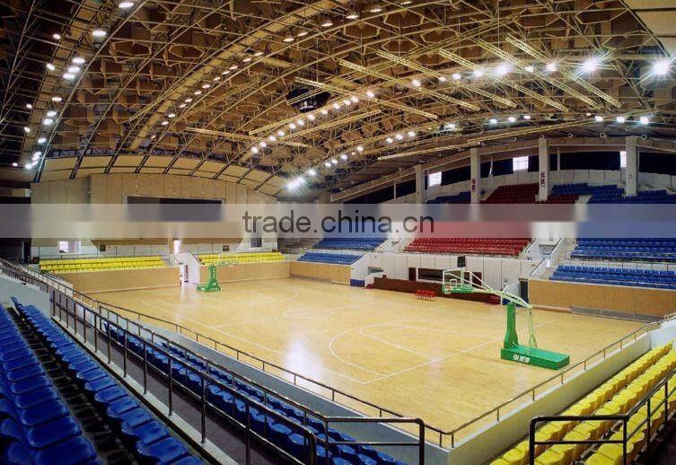 Solid steel structure truss roof for tennis court