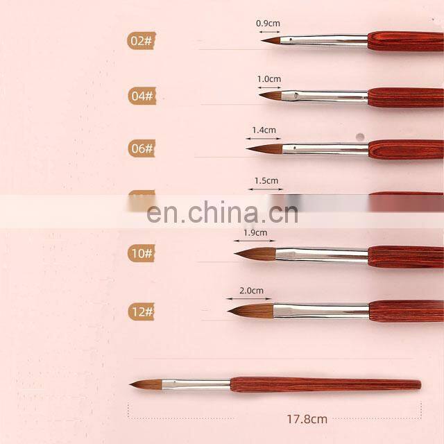 Amazon Topsale Premium Custom Acrylic Nail Brush 100% Kolinsky Nail Brush