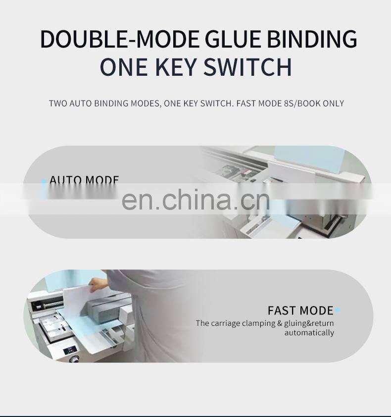 New Product 320Mm Dual-Mode Operation Hot Glue Firm Binding Perfect Binder Machine