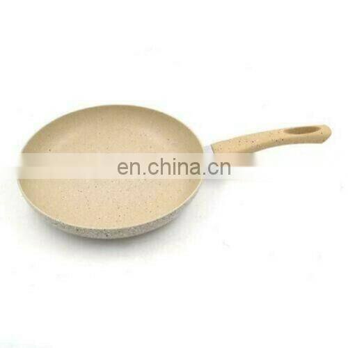 Light Weight Non Stick Die Cast Aluminum Thick Bottom Marble Coating Round Frying Pan