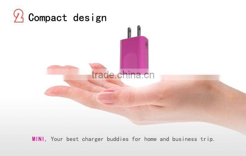 2016 new product China alibaba single port AC/DC 5v 1 A usb wall charger OEM/ODM HS