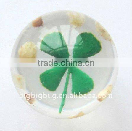 New design acrylic half ball with real ember embedded for promotional gift