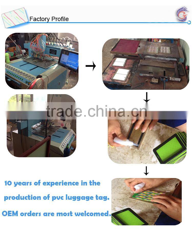 pvc luggage tag with halloween painted for suitcase