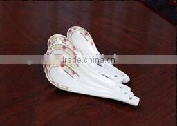 56 pcs white with pink flower dinner set