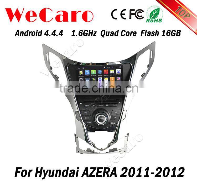 Wecaro WC-HU8068 Android 4.4.4 car multimedia system double din for hyundai azera radio gps audio system GPS 2011-2012