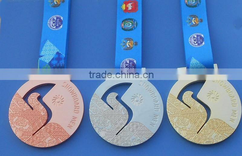 Zinc-alloy Skiing Snowboard Medal