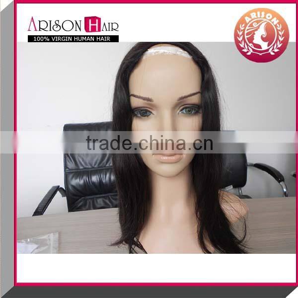 natural straight indian remy hair u part wig