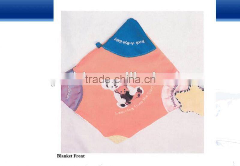 baby plush blanket/plush baby blanket/baby blanket with plush bear