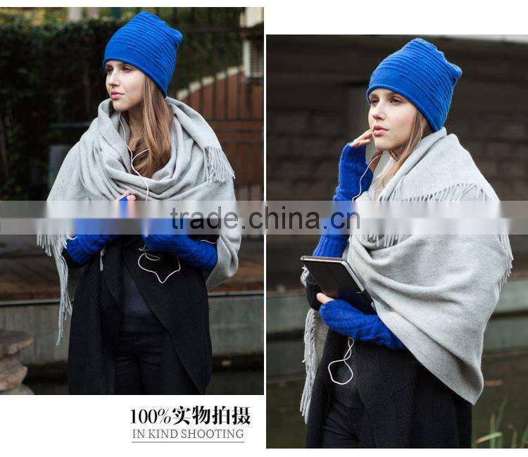 Wholesale Women Fashion Large Plain Nepal Kashmiri Wool Shawl