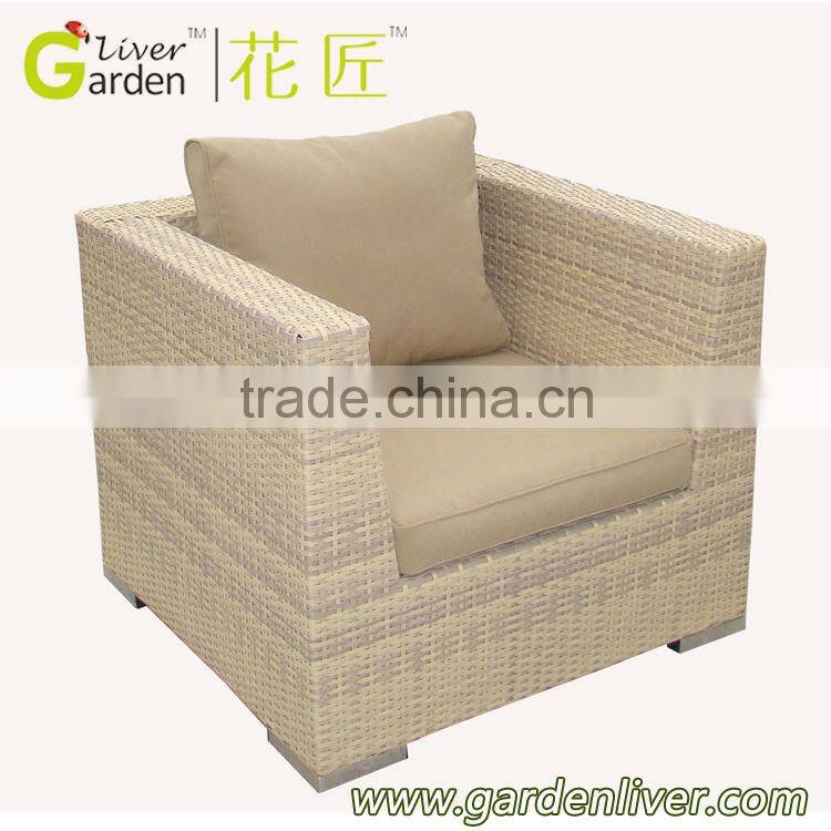 wholesale garden wicker two seater sofa set poly rattan furniture