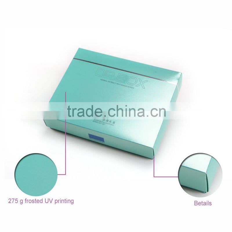 2016 New Design Fashion Cosmetic Packing Box With Frosted UV Printing