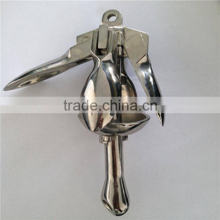 Small stainless steel inflatable boat accessories folding anchor