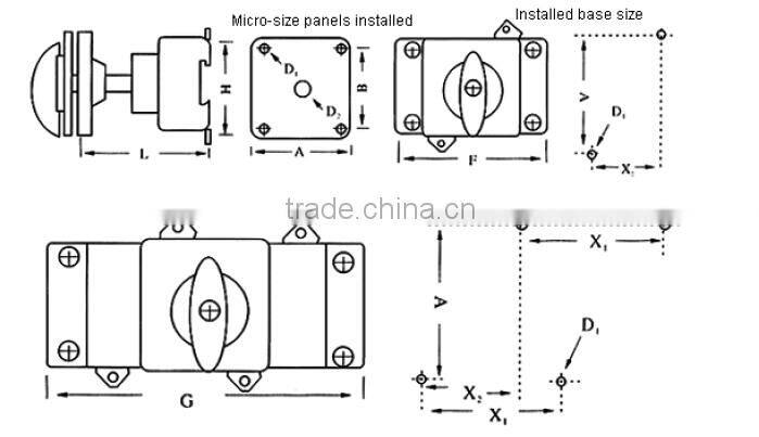 GLD11 type of bremas rotary cam switch,manual power transfer switch