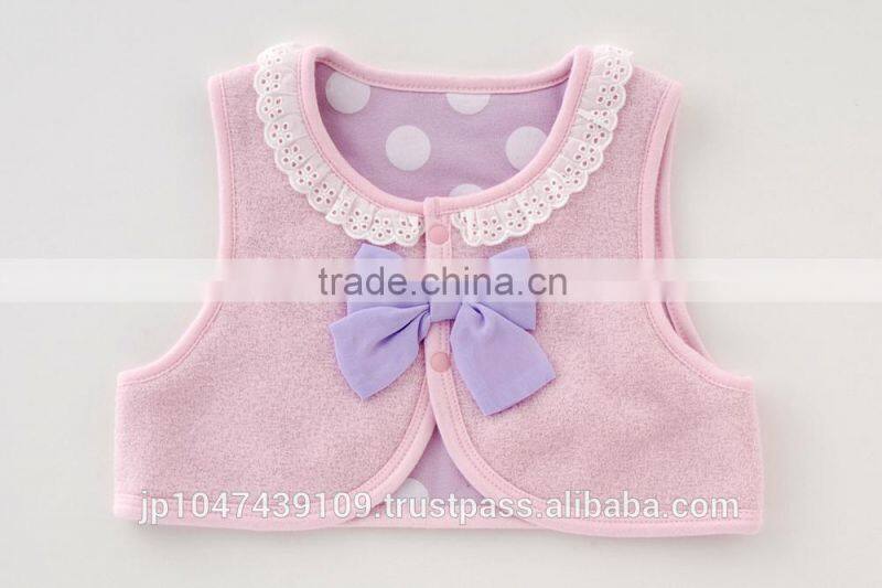 Japanese wholesale products high quality cute newborns baby girl clothes vest for winter kids wear toddler clothing children