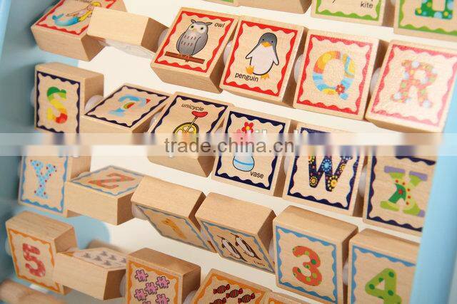 Wooden learn alphabet frame for educational kids toys