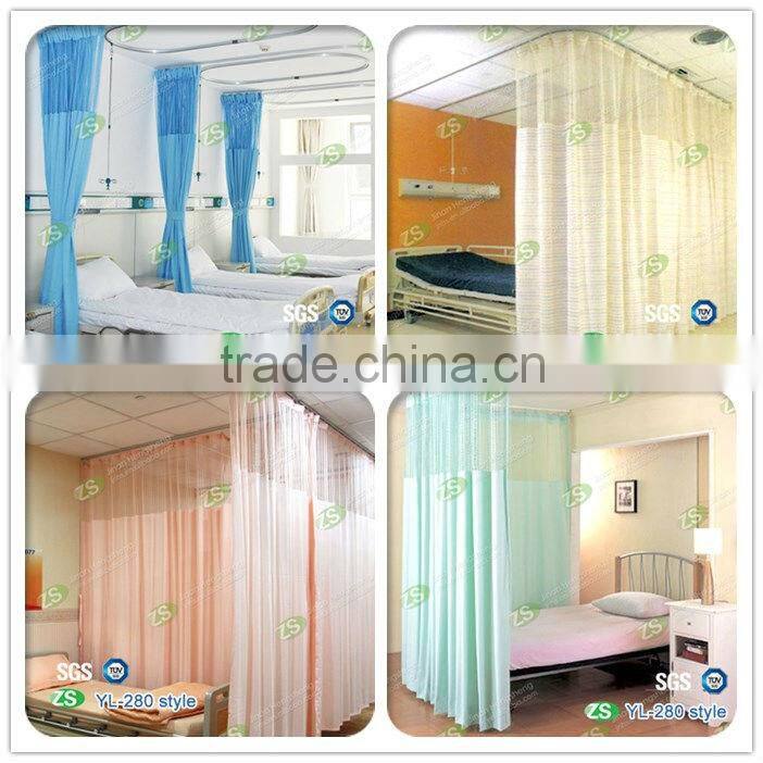 polyester flame retardant privacy rail ceiling curtain