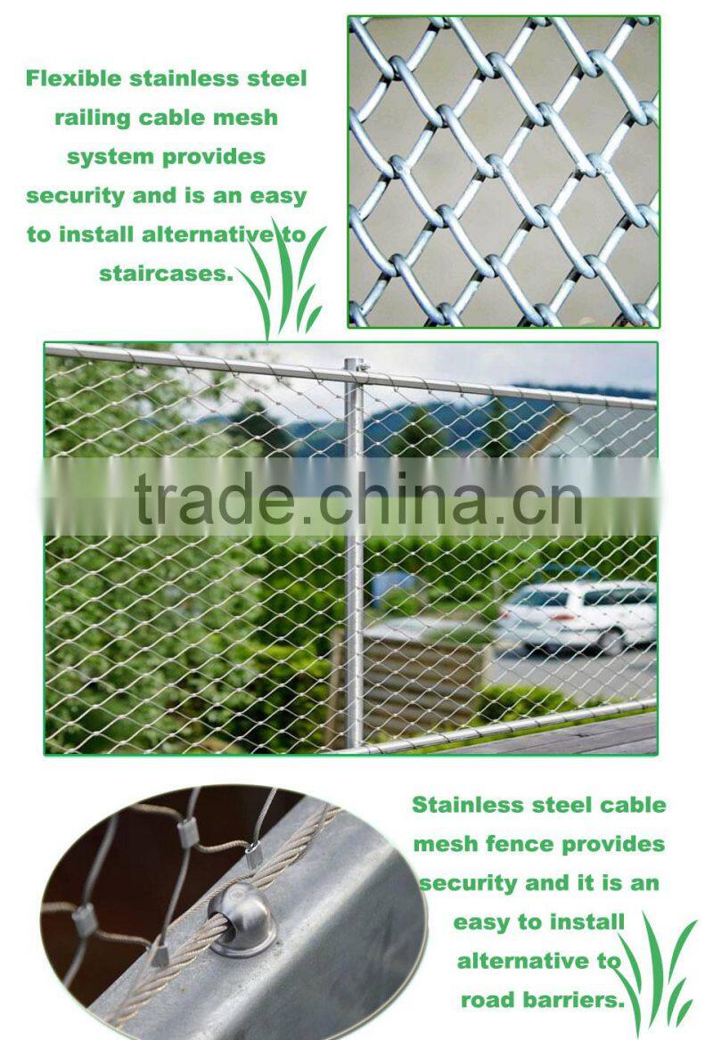 High quality stainless steel rope mesh / wire rope mesh