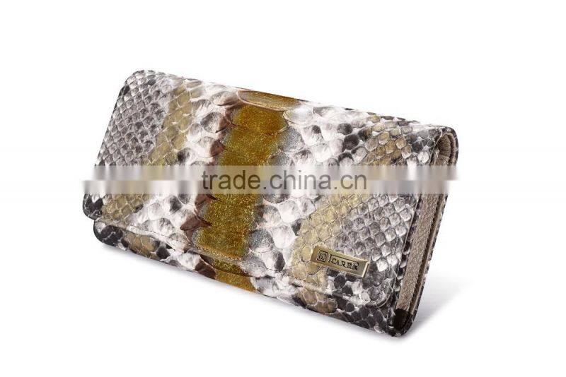Original ICARER Real Python Leather Wallet Bag Clutch MT-5509