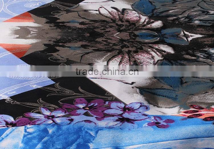 hot sales digital printed cotton spandex satin fabric