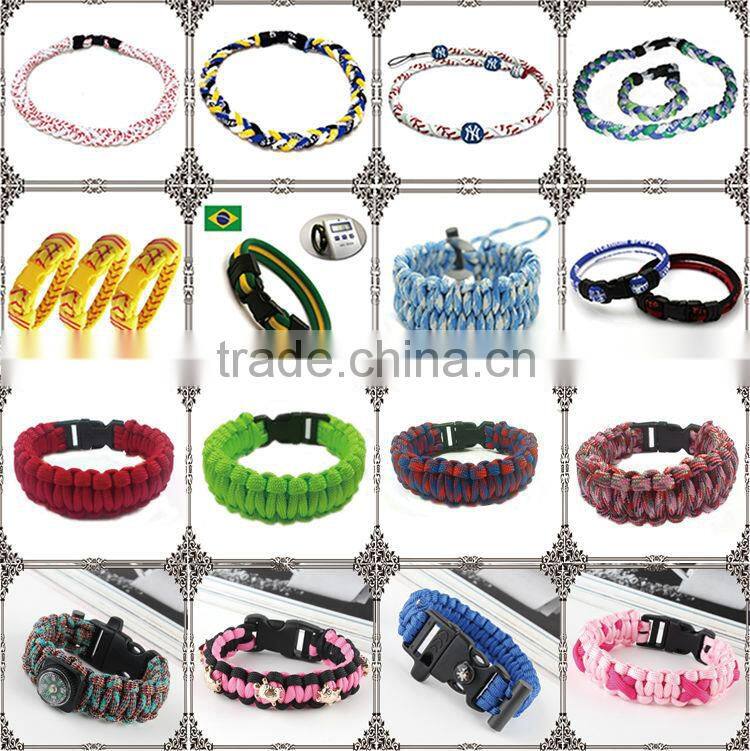 Competitive price Nice quality white braided rope bracelet