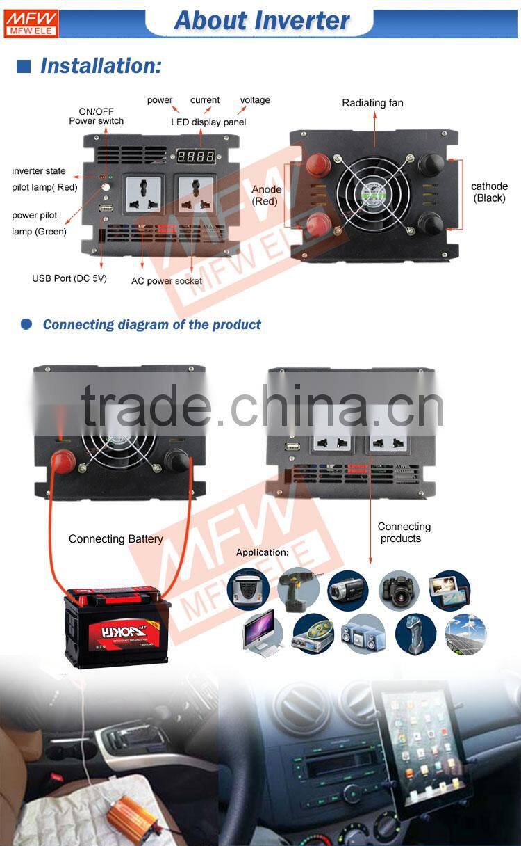 Off Grid Solar Power High Frequency 12V 220V 1000W Inverters, Factory Direct Selling