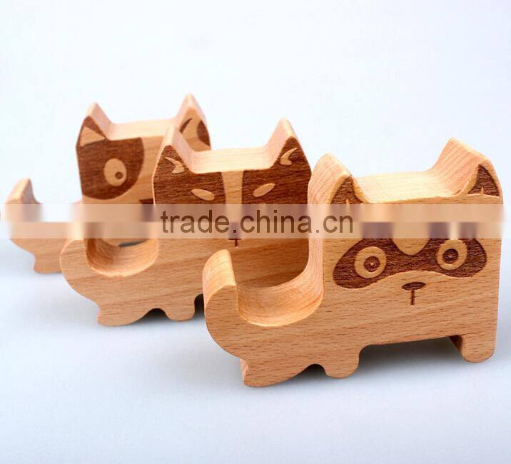 factory price wholesale wooden apple mobile phone holder