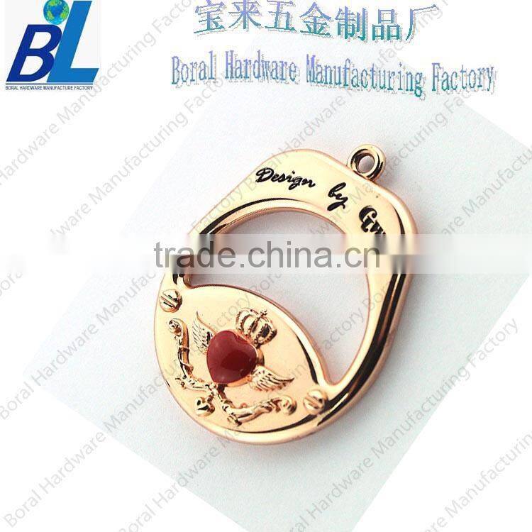 Beautiful enamel metal zipper pendant for handbags