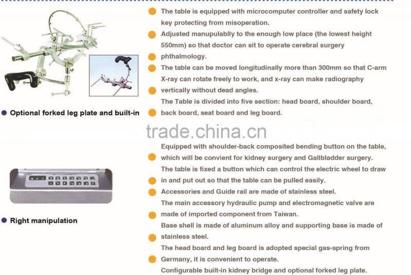 Medical Equipment, Ophthalmology Surgical Operating Table