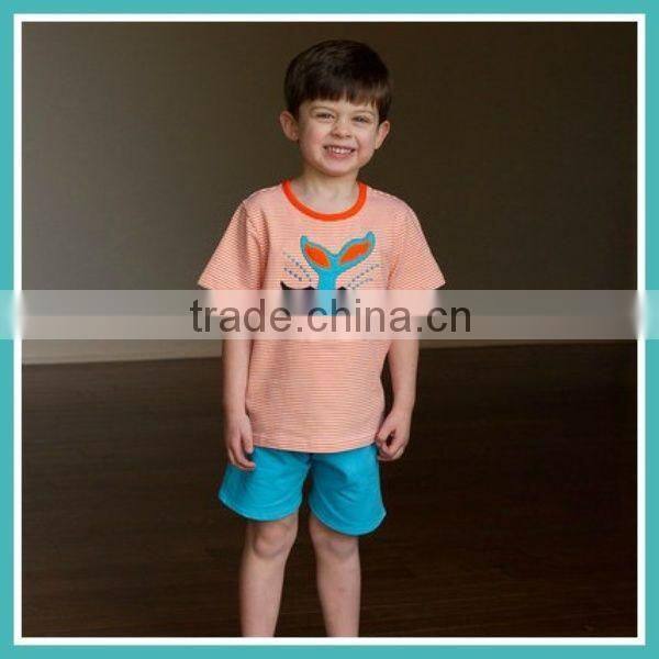 Wholesale casual t shirt & shorts design printed cotton childrens tee shirt for boys
