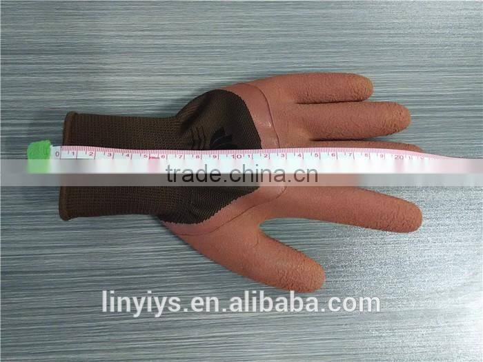 13 gauge anti slip foam latex coated work glove