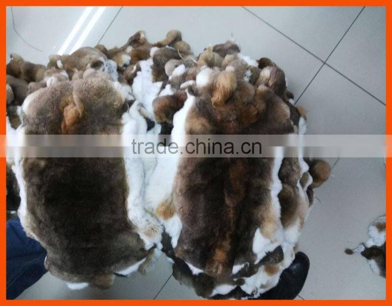 natural brown color rex rabbit fur skin