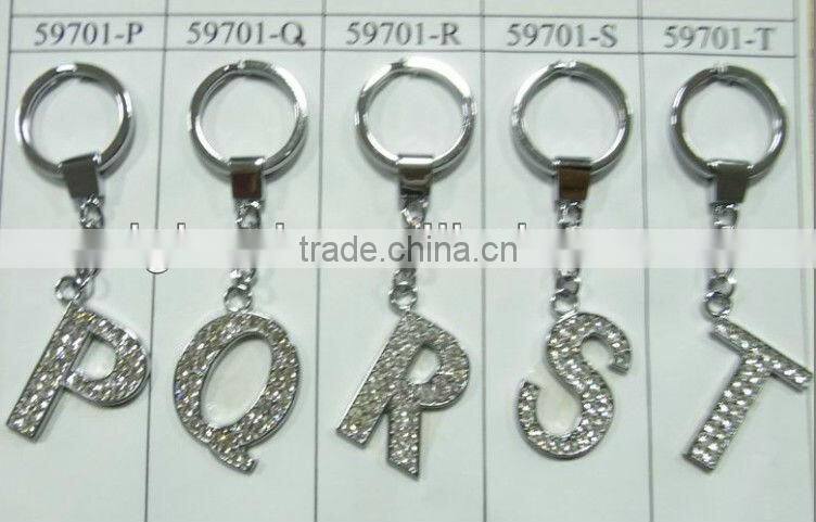 crystal letters key chain