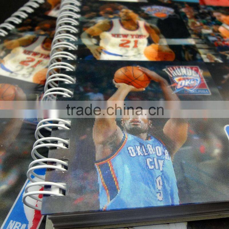 A5 full colors printing 3d spiral notebook