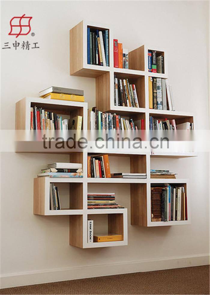 2015 hoy sale simple design Panel Modern wodden children Book Shelf with desk
