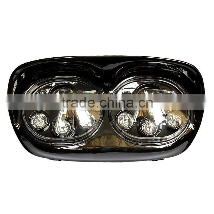 Harley accessory - LED Dual road glide motorcycle headlight 45w*2, harley Motorcycle parts 12v DOT approved