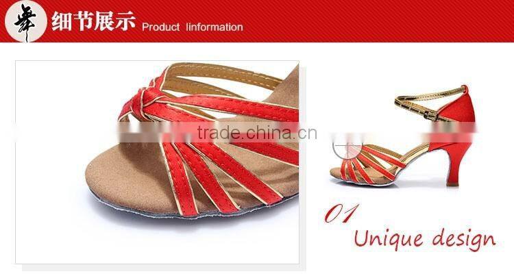2016 Wholesale ballroom latin dance shoes women high heel salsa dance shoes for sale