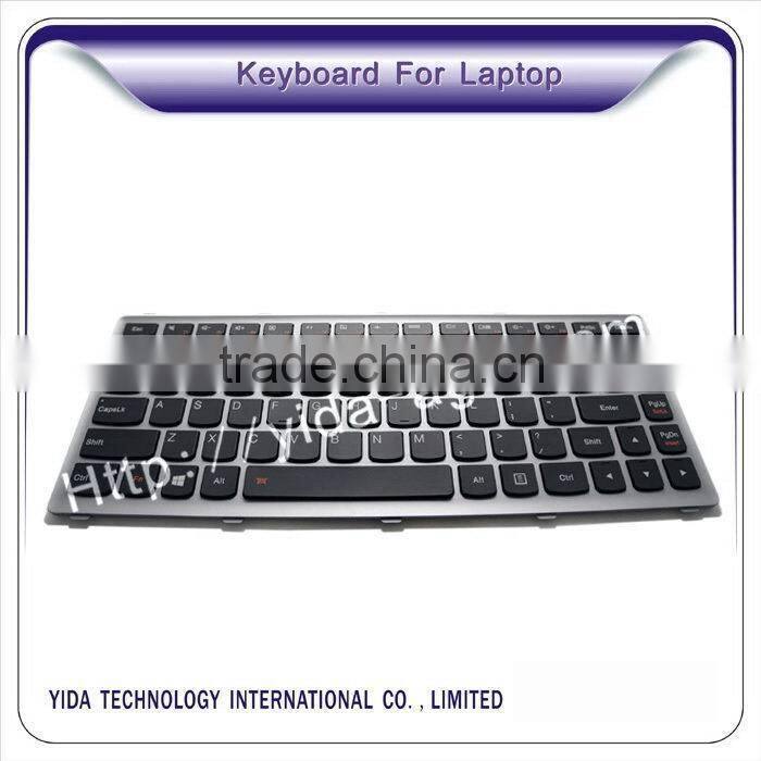 US layout laptop keyboard for lenovo z400 laptop backlit with frame