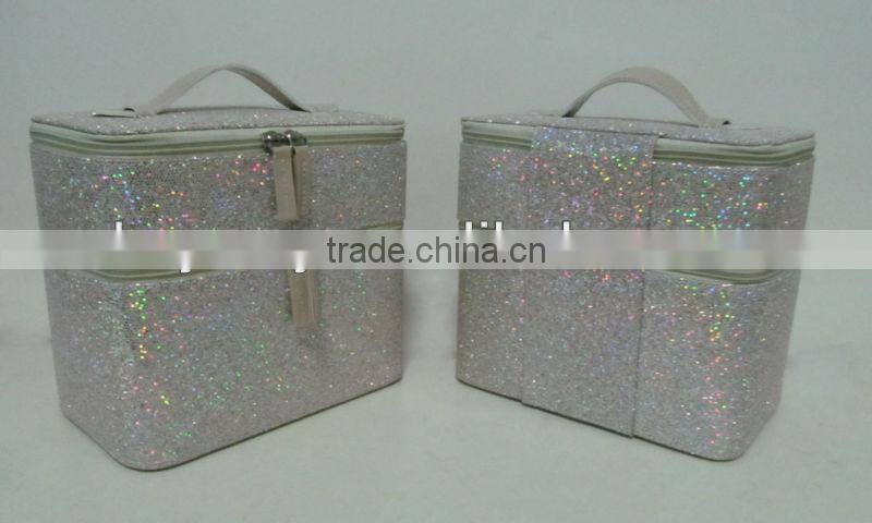 Fashion patent pu clutch cosmetic bag