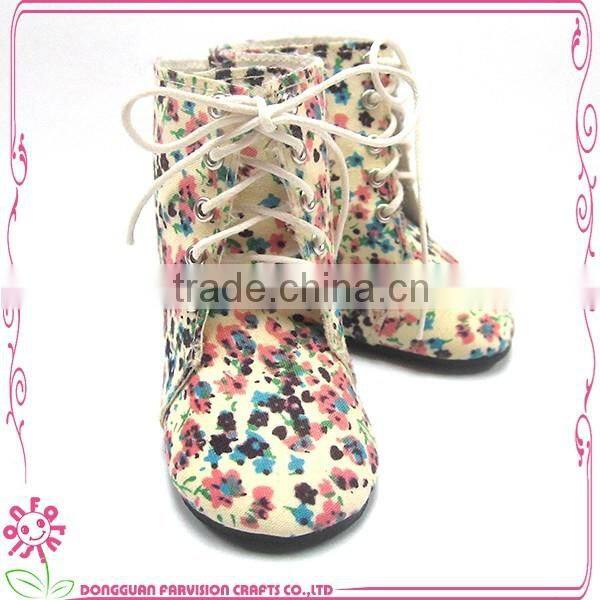Branded plastic doll shoes wholesale girl doll boots fit american dolls