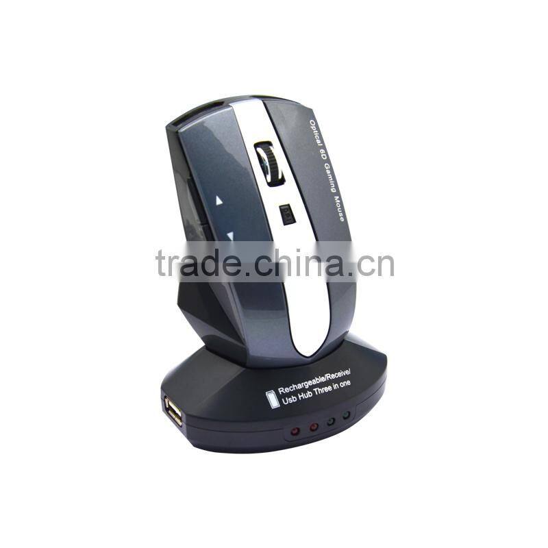 CPI Adjustable 2.4Ghz Wireless Rechargeable Mouse/Rechargeable USB Wireless Mouse with Rechargeable USB Cable for Sale