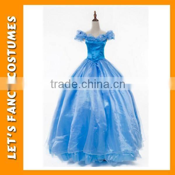 PGWC2620 2016 Newest sandy princess cinderella women blue dress cosplay costume adult