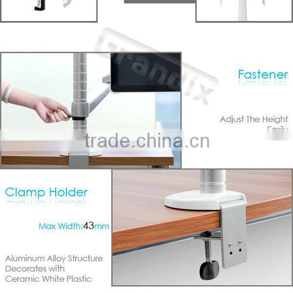 Gas spring portable 360 degree rotating recliner laptop stand