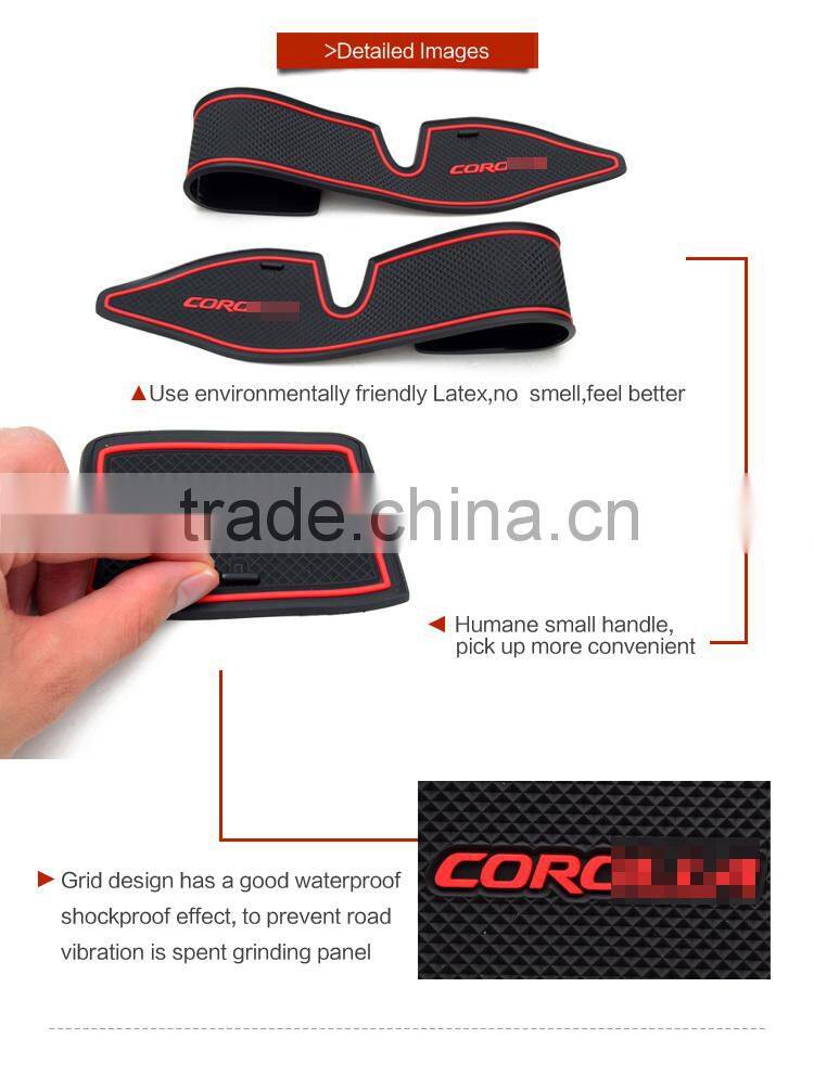 car accessories interior grid door mat for Toyota Corolla 2014 15pcs/set