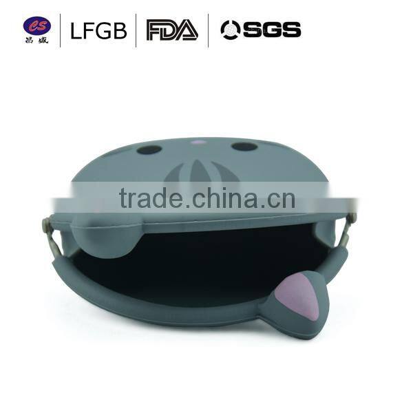 2014 Hot sale and fashionable cat shape silicone change wallet