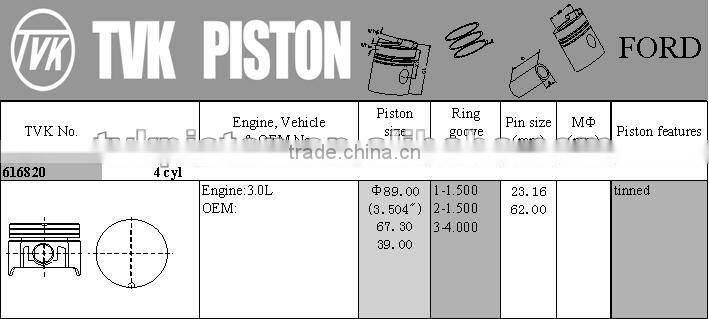 FORD 3.0L PISTON