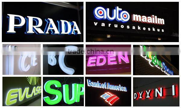 Attractive advertising equipment epoxy resin illuminated shop sign