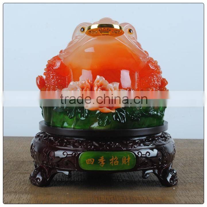Jade color Money frog feng shui statue ,Large size money frog