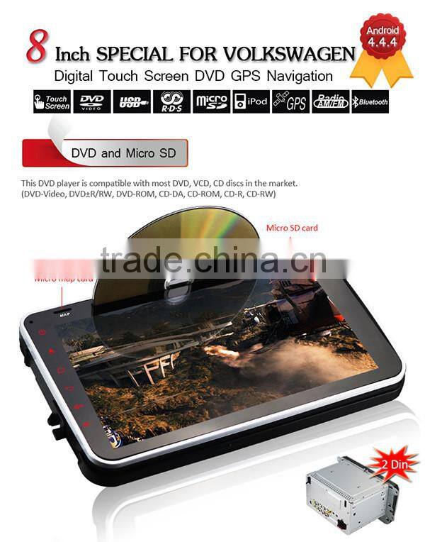 8" Android 4.4.4 Special Car Radio GPS Navigation Mp3 Player for Seat Scoda car radio cassette